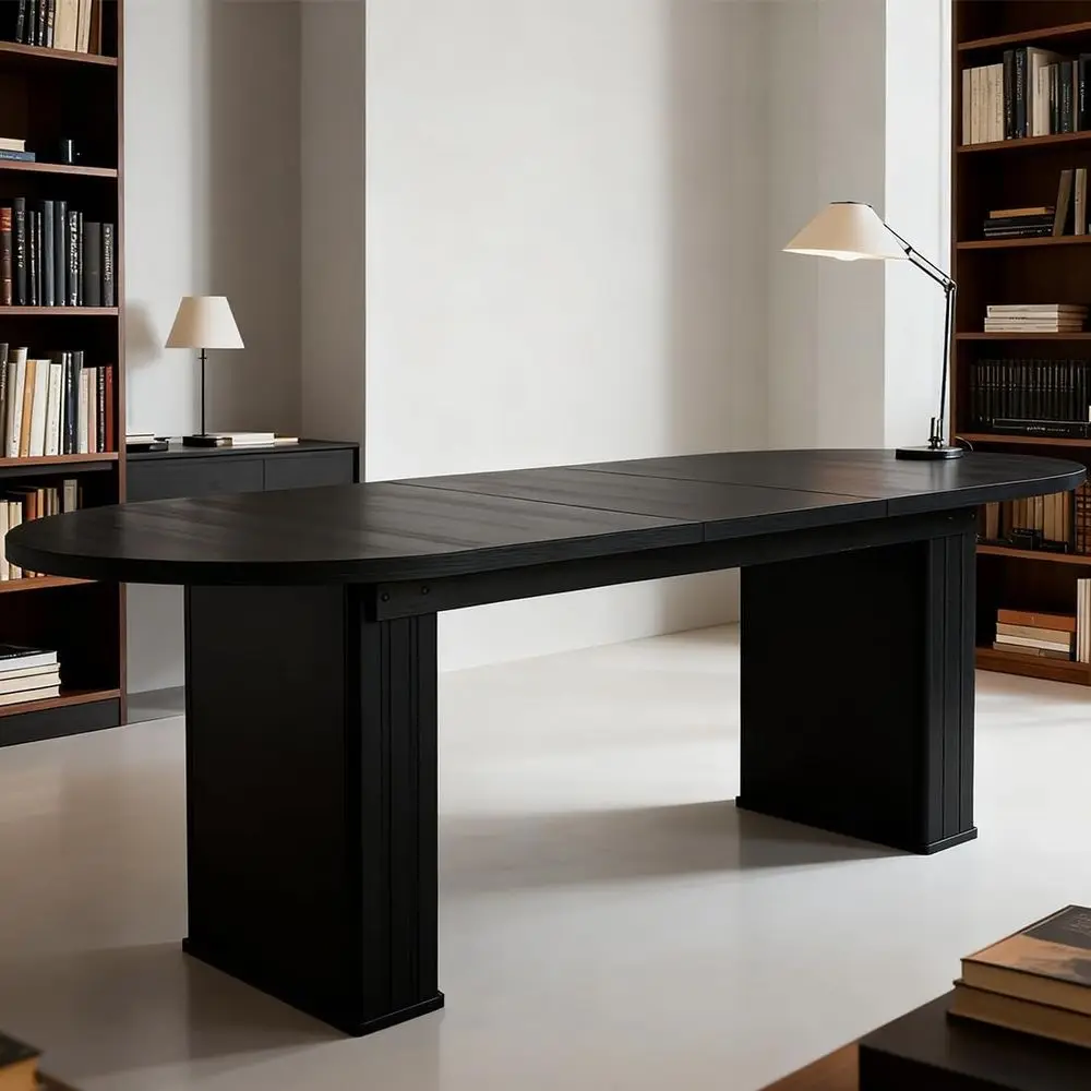 63-78 inch Expandable Dining Table, Suitable for 4-8 People, Black Oval Kitchen Table for Living Room
63-78 inch Expandable Dining Table, Suitable for 4-8 People, Black Oval Kitchen Table for Living Room