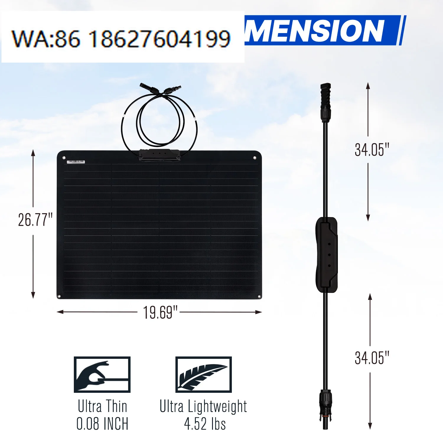 120W Light Semi Solar Panel, Flexible Kit Module Caravan Home Off Grid Power Generation
120W Light Semi Solar Panel, Flexible Kit Module Caravan Home Off Grid Power Generation