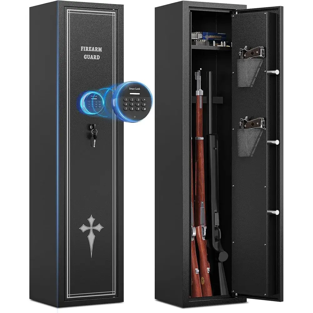 2-4 Electronic Gun Safe Cabinet for Rifles Pistols Shotguns Home Security Storage with Built-in Removable Shelf Quick Access
2-4 Electronic Gun Safe Cabinet for Rifles Pistols Shotguns Home Security Storage with Built-in Removable Shelf Quick Access