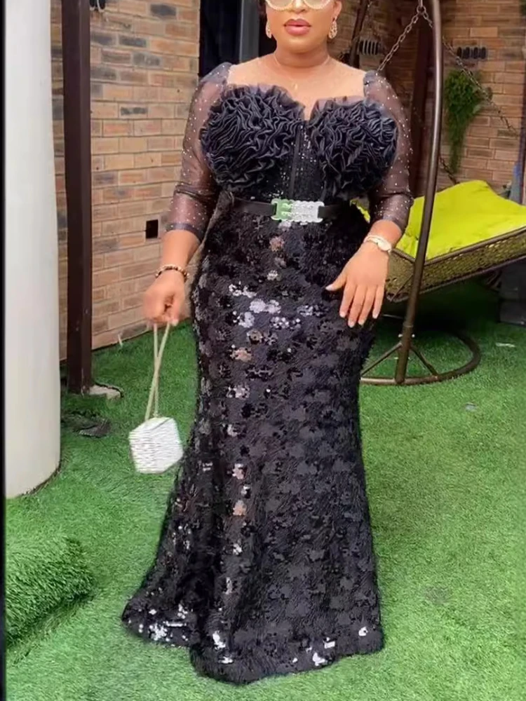 Women Luxury Sequin Maxi Wedding Party Dress Long Sheer Mesh Big Flower Patchwork Glittery Fishtail Female Evening Occasion Robe
Women Luxury Sequin Maxi Wedding Party Dress Long Sheer Mesh Big Flower Patchwork Glittery Fishtail Female Evening Occasion Robe