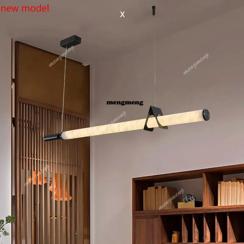 M138Living room dining room marble chandelier modern bar counter one-word lamp study tea room long lamp
M138Living room dining room marble chandelier modern bar counter one-word lamp study tea room long lamp