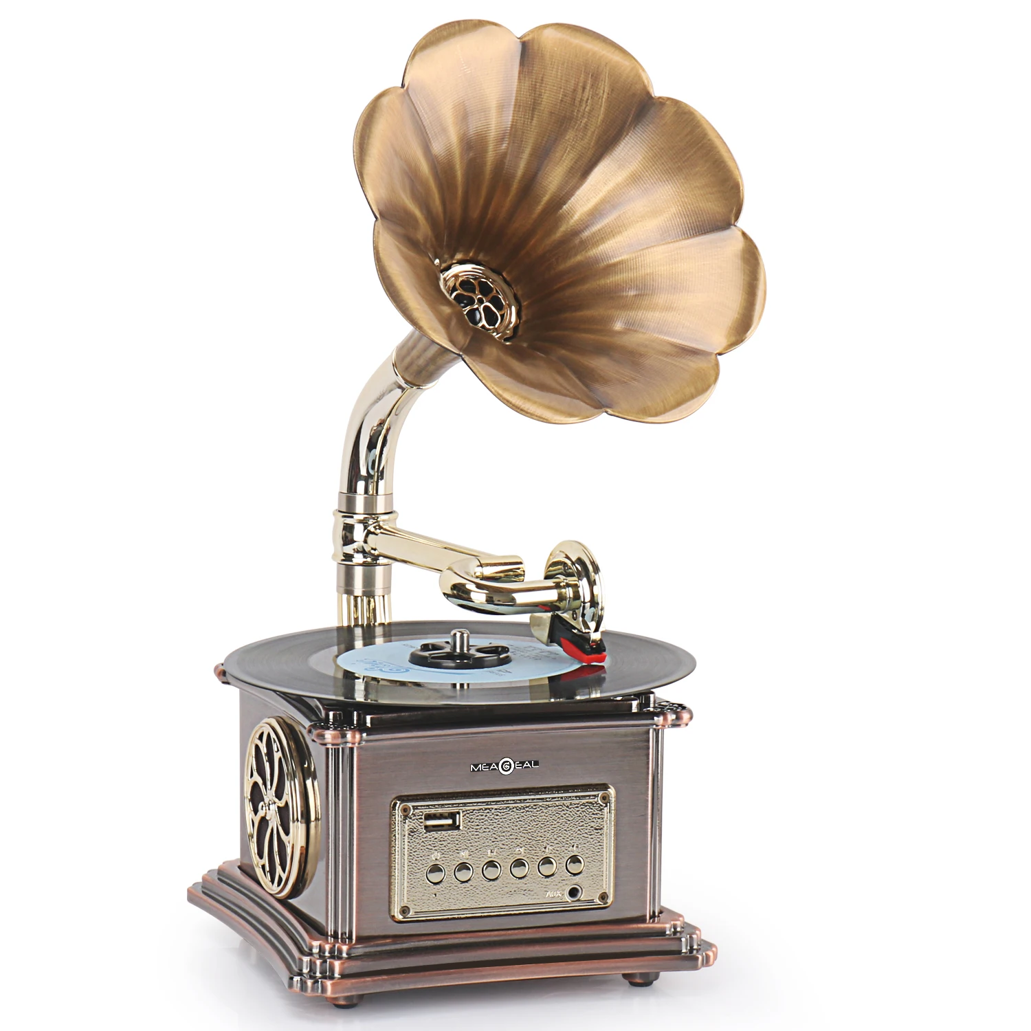 Factory Hot-Sale Retro Classic Gramophone 2-Speed Vinyl Turntable Record Player with Copper Speaker Multiple Vinyl Classic Style
Factory Hot-Sale Retro Classic Gramophone 2-Speed Vinyl Turntable Record Player with Copper Speaker Multiple Vinyl Classic Style