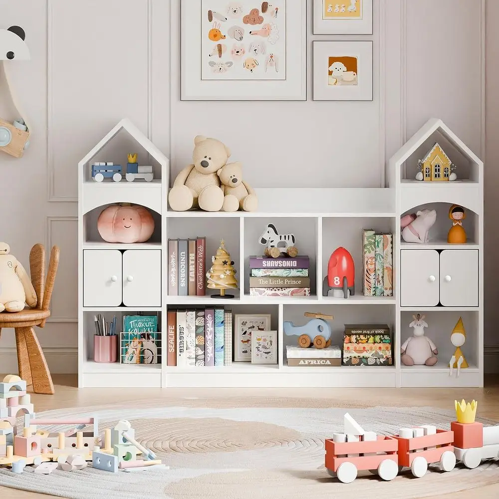 Vabches Castle Shape Children's Bookshel, Kids Bookcase Display Case Kids Toy Storage Organizer Multiunctional Storage Cabinet B
Vabches Castle Shape Children's Bookshel, Kids Bookcase Display Case Kids Toy Storage Organizer Multiunctional Storage Cabinet B