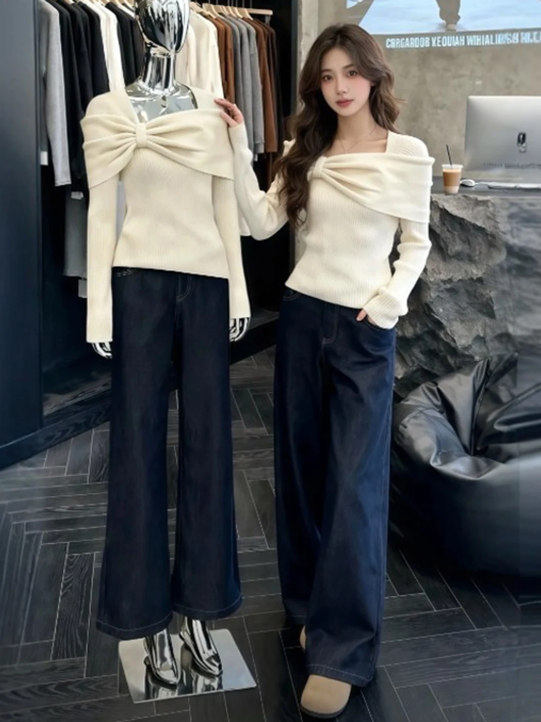 Корейский стиль: Нежный однотонный облегающий вязаный свитер на одно плечо, весна 2026, повседневная одежда для женщин и девушек, для путешествий и свиданий
Корейский стиль: Нежный однотонный облегающий вязаный свитер на одно плечо, весна 2026, повседневная одежда для женщин и девушек, для путешествий и свиданий