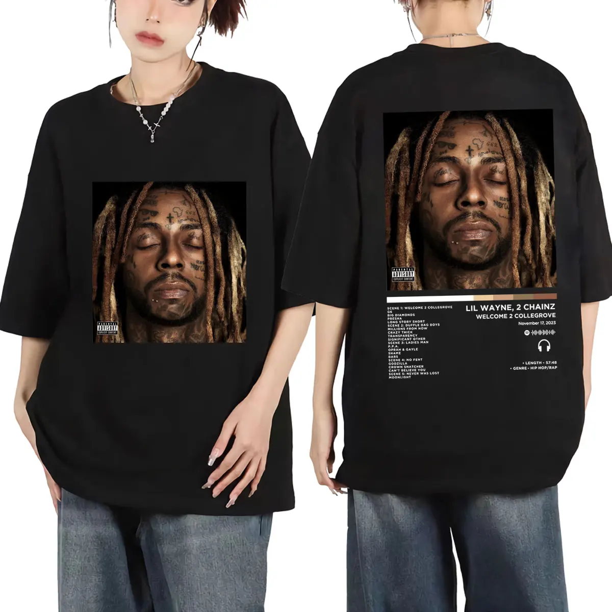 Rapper Lil Wayne Music Album Welcome 2 Collegrove Cover Graphic T Shirts Harajuku Hip Hop T-shirt Men's Fashion Vintage T-shirts
Rapper Lil Wayne Music Album Welcome 2 Collegrove Cover Graphic T Shirts Harajuku Hip Hop T-shirt Men's Fashion Vintage T-shirts