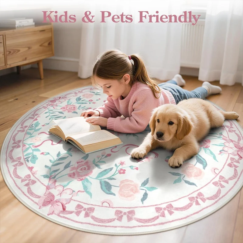 Living Room Carpet Bedroom Bedside Sofa Floor Mat Washable Bow Area Mats Big Area Carpets Floral Style Home Decoration Rug
Living Room Carpet Bedroom Bedside Sofa Floor Mat Washable Bow Area Mats Big Area Carpets Floral Style Home Decoration Rug