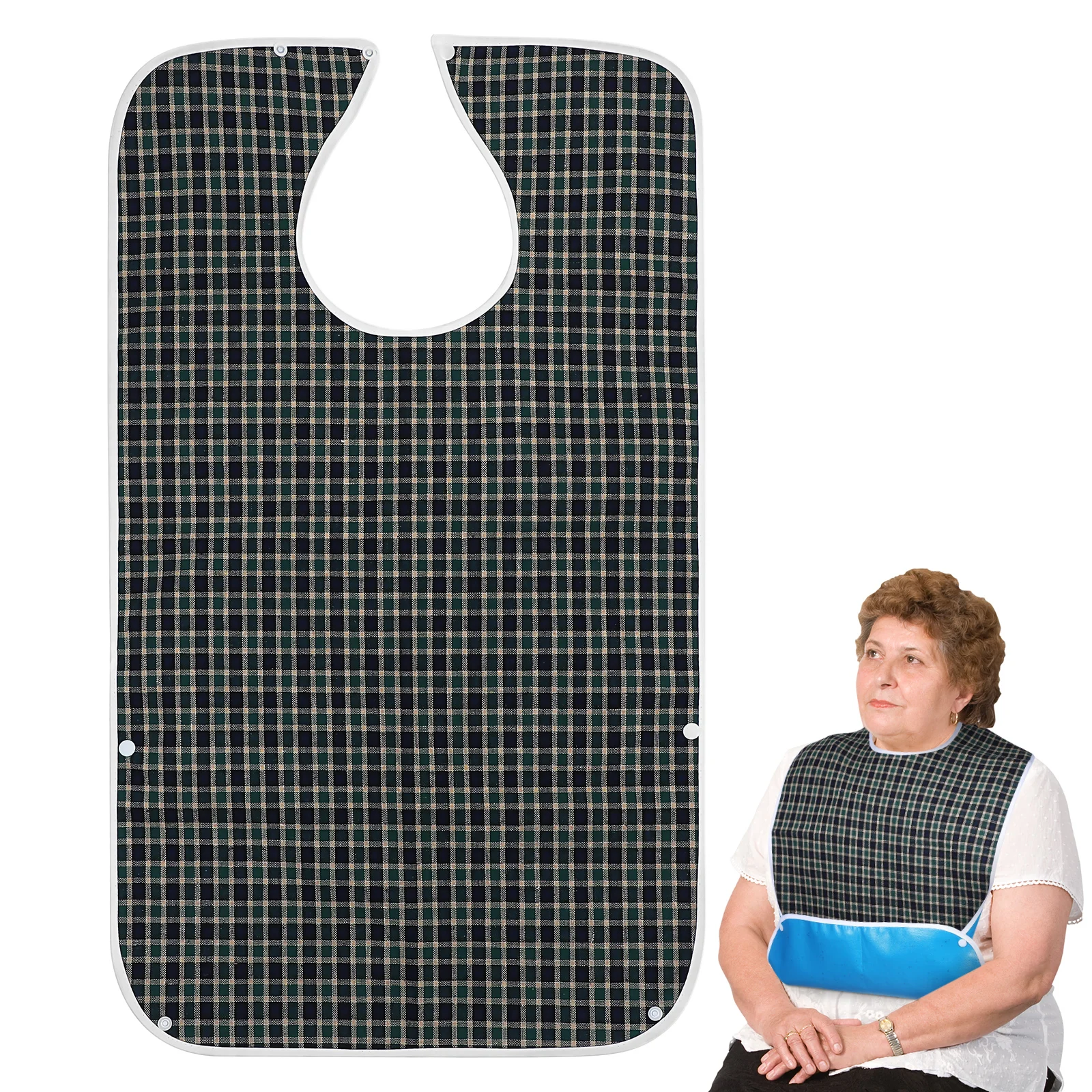 Waterproof Bibs Adult Clothing Protector Absorbent Drool Dining Washable Feeding Long Stain Free Fit Tape Fasteners
Waterproof Bibs Adult Clothing Protector Absorbent Drool Dining Washable Feeding Long Stain Free Fit Tape Fasteners