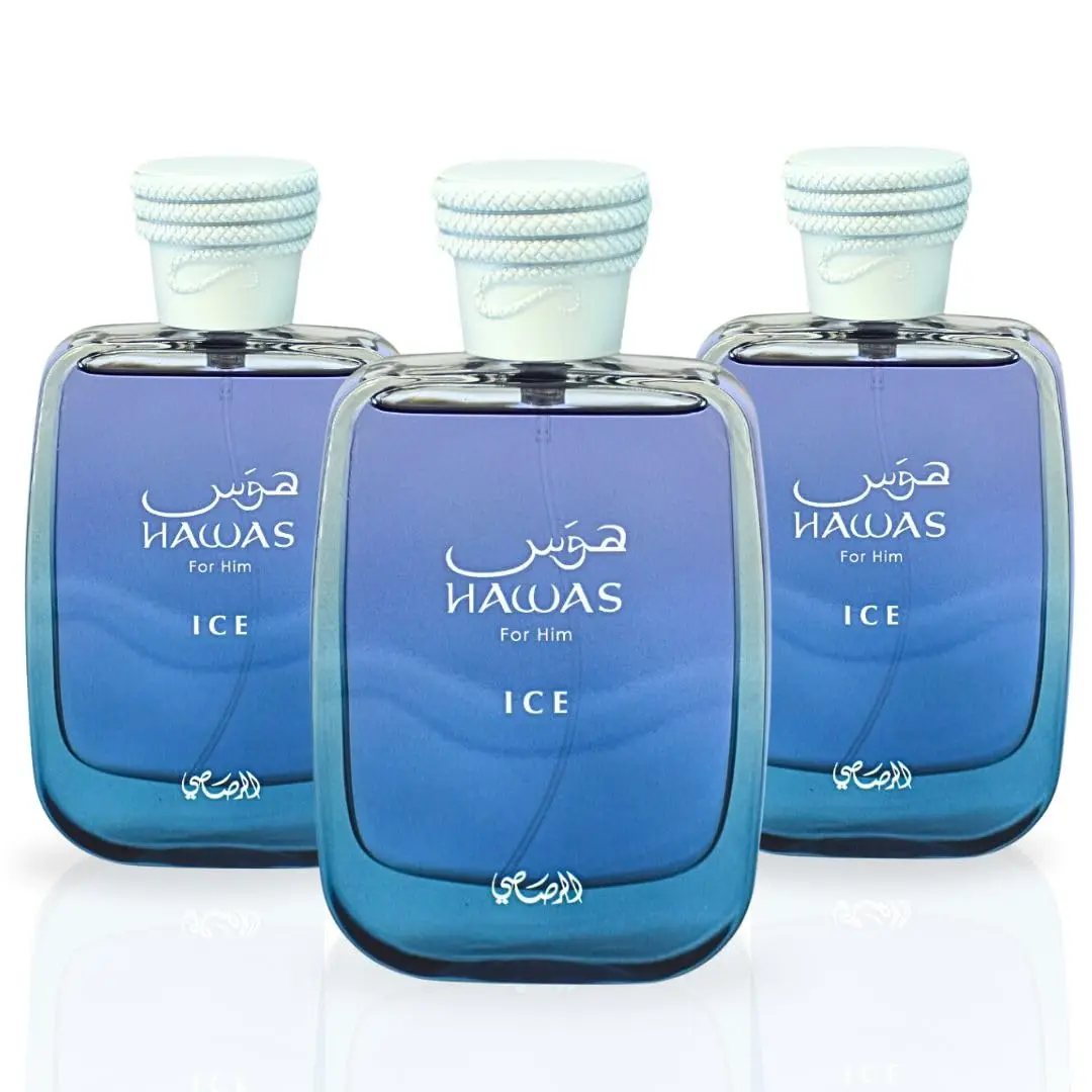 Hawas Ice EDP 100ML (3.4 OZ) | Long Lasting, Exquisite, Luxurious, Arabian Scents. (PACK OF 3)
Hawas Ice EDP 100ML (3.4 OZ) | Long Lasting, Exquisite, Luxurious, Arabian Scents. (PACK OF 3)