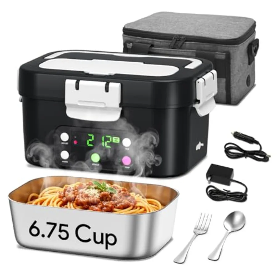 Cordless Electric Lunch Box 6.7 Cups Smart Timer Auto Heated Lunch Box 16000mAh Rechargeable Food Warmer for Work Car Home Leak
Cordless Electric Lunch Box 6.7 Cups Smart Timer Auto Heated Lunch Box 16000mAh Rechargeable Food Warmer for Work Car Home Leak