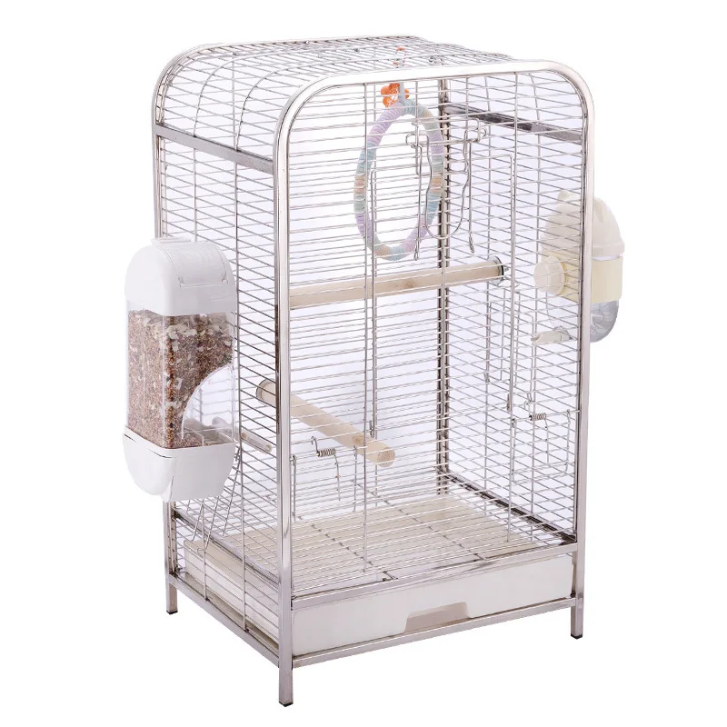 Metal Square Tube Bird Cage Anti-escape Design Splash-proof Silver Plating 5kg Closure-Free Large Household Budkin Parrot Luxury
Metal Square Tube Bird Cage Anti-escape Design Splash-proof Silver Plating 5kg Closure-Free Large Household Budkin Parrot Luxury