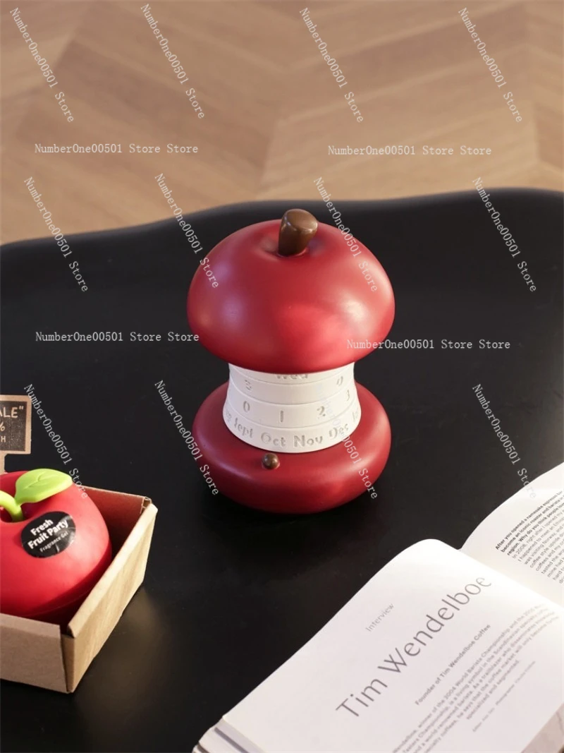 Apple rotating calendar creative desktop ornament wedding gift high-end decorative desk calendar niche design
Apple rotating calendar creative desktop ornament wedding gift high-end decorative desk calendar niche design