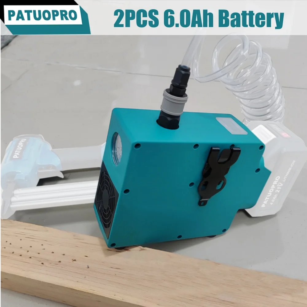 PATUOPRO Portable Electric Air Compressor Pump High Pressure With Pressure Gauge For Woodworking Nail Gun For Makita 18V Battery
PATUOPRO Portable Electric Air Compressor Pump High Pressure With Pressure Gauge For Woodworking Nail Gun For Makita 18V Battery