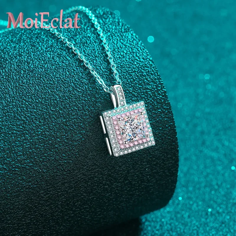 MoiEclat Store Platinum PT950 1ct Pink Moissanite Sugar Cube Pendants Necklace Jewelry, Vintage-Inspired Solitaire Chain
MoiEclat Store Platinum PT950 1ct Pink Moissanite Sugar Cube Pendants Necklace Jewelry, Vintage-Inspired Solitaire Chain