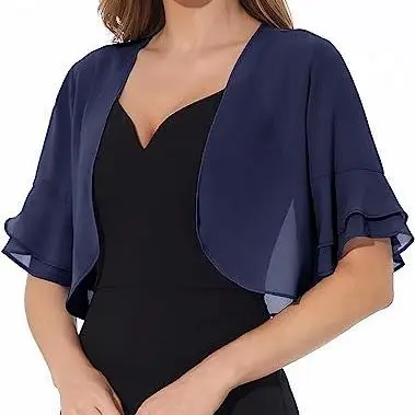 Summer 2023 Women's Chiffon Shawl Sleeveless Open Front Thin Top Loose Fit European Style Casual Wear by Chinese
Summer 2023 Women's Chiffon Shawl Sleeveless Open Front Thin Top Loose Fit European Style Casual Wear by Chinese