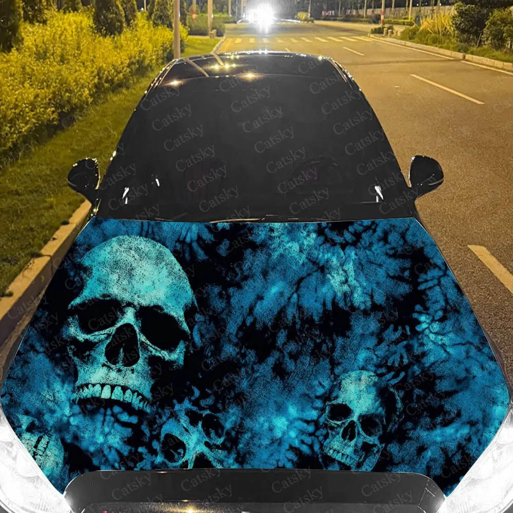 Car Decal Artistic Design with Skull in Teal-Blue-Hued Floral Textural Style Car Hood Sticker, Waterproof Self - Adhesive PVC Gr
Car Decal Artistic Design with Skull in Teal-Blue-Hued Floral Textural Style Car Hood Sticker, Waterproof Self - Adhesive PVC Gr