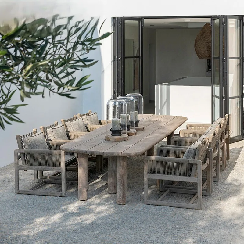 !@High-End Anti-Corrosion Teak Wood Dining Tables and Chairs for Outdoor Leisure for Hotels Homestays Courtyard Villas
!@High-End Anti-Corrosion Teak Wood Dining Tables and Chairs for Outdoor Leisure for Hotels Homestays Courtyard Villas