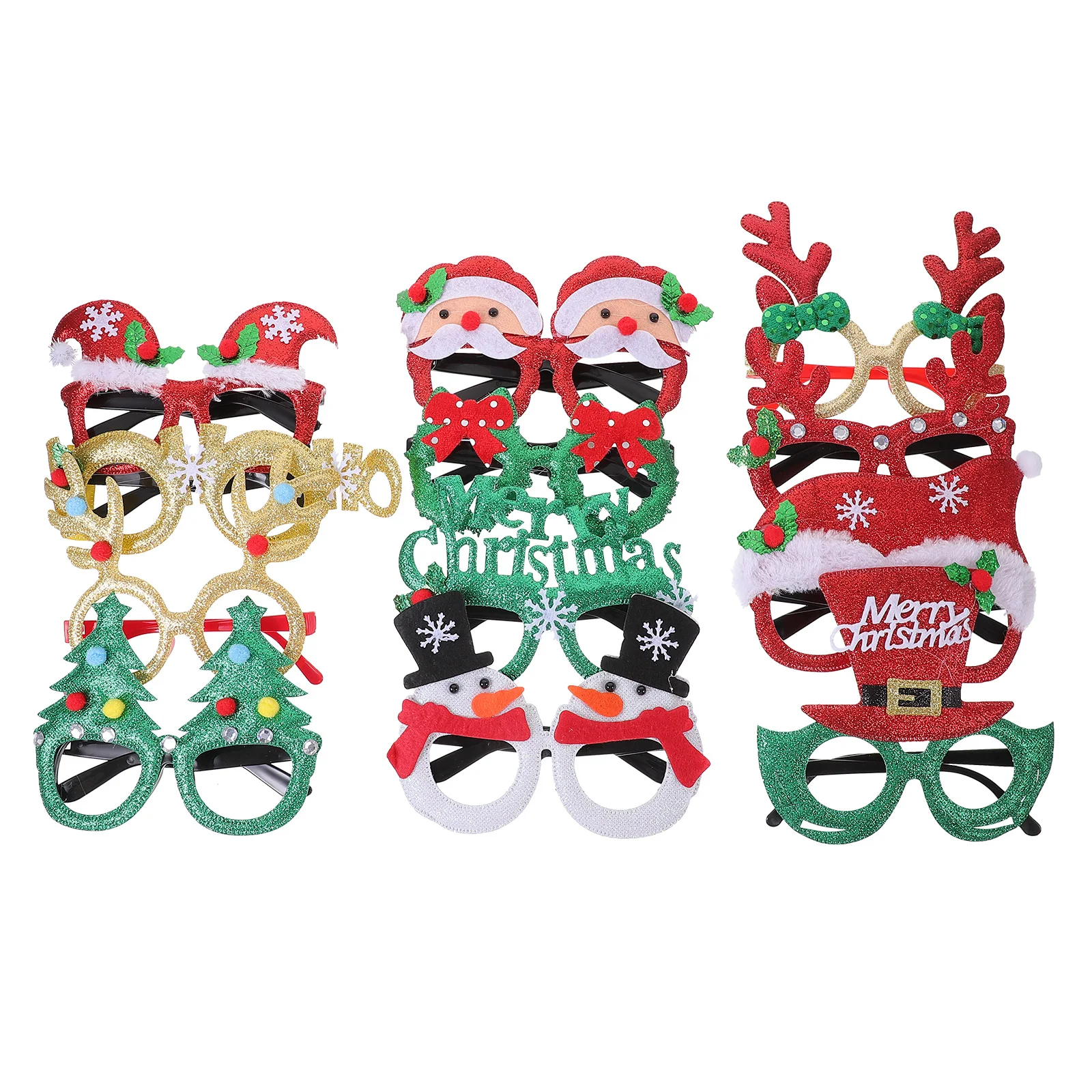12 Pcs Christams Glasses Frame Props Festival Christmas Decor Chrtistmas Colorful Eyewear Funny Eyeglasses
12 Pcs Christams Glasses Frame Props Festival Christmas Decor Chrtistmas Colorful Eyewear Funny Eyeglasses