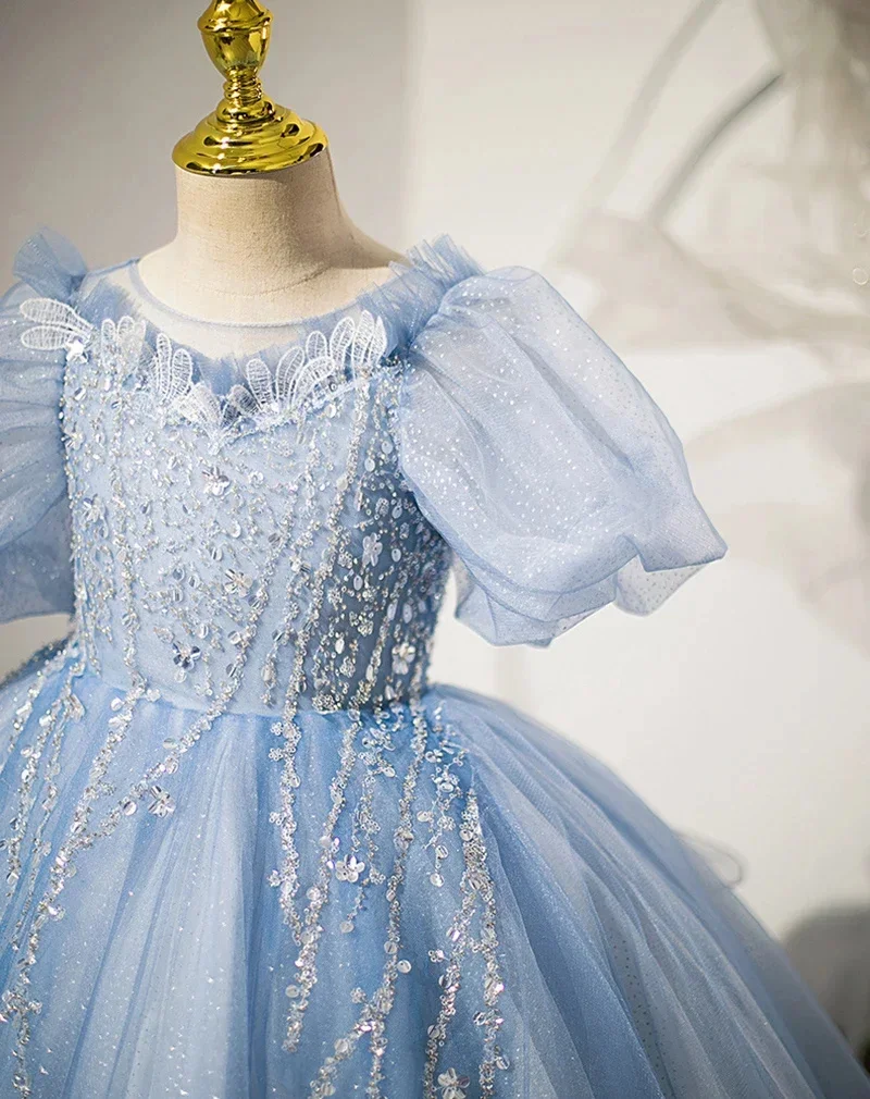 Glitter Flower Girl Dress for Wedding Puff Sleeves Beading Tulle Floor Lenght Kids Birthday First Communion Ball Gowns Custom
Glitter Flower Girl Dress for Wedding Puff Sleeves Beading Tulle Floor Lenght Kids Birthday First Communion Ball Gowns Custom