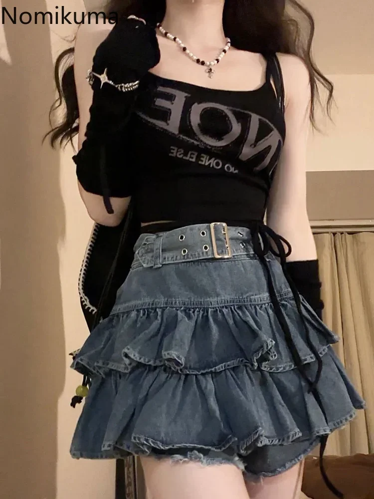 Y2k Denim Skirt Women Clothes 2023 Faldas Mujer De Moda High Waist Ruffles A-line Jupe Fashion Korean Saia Casual Mini Skirts
Y2k Denim Skirt Women Clothes 2023 Faldas Mujer De Moda High Waist Ruffles A-line Jupe Fashion Korean Saia Casual Mini Skirts