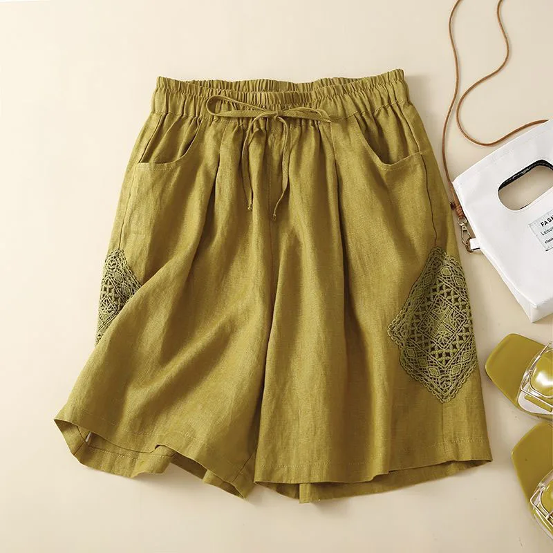 Винтажные однотонные кружевные шорты со сращенными карманами, женская одежда, новинка лета 202, свободные эластичные повседневные шорты с высокой талией
Винтажные однотонные кружевные шорты со сращенными карманами, женская одежда, новинка лета 202, свободные эластичные повседневные шорты с высокой талией