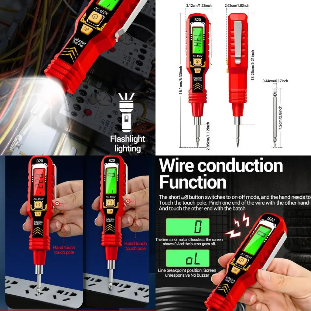 F19B Breaker Finder Measuring Pen Detectors Backlit Screen Test Meter
F19B Breaker Finder Measuring Pen Detectors Backlit Screen Test Meter