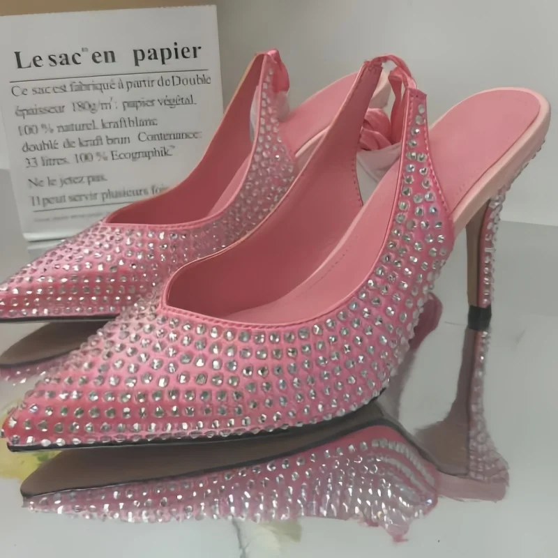 Rhinestones Shoes for Ladies Pointed Toe High Heels Crystal Ankle Strap Tacones Female Sandals Buckle Chassure Femme Solid Mujer
Rhinestones Shoes for Ladies Pointed Toe High Heels Crystal Ankle Strap Tacones Female Sandals Buckle Chassure Femme Solid Mujer