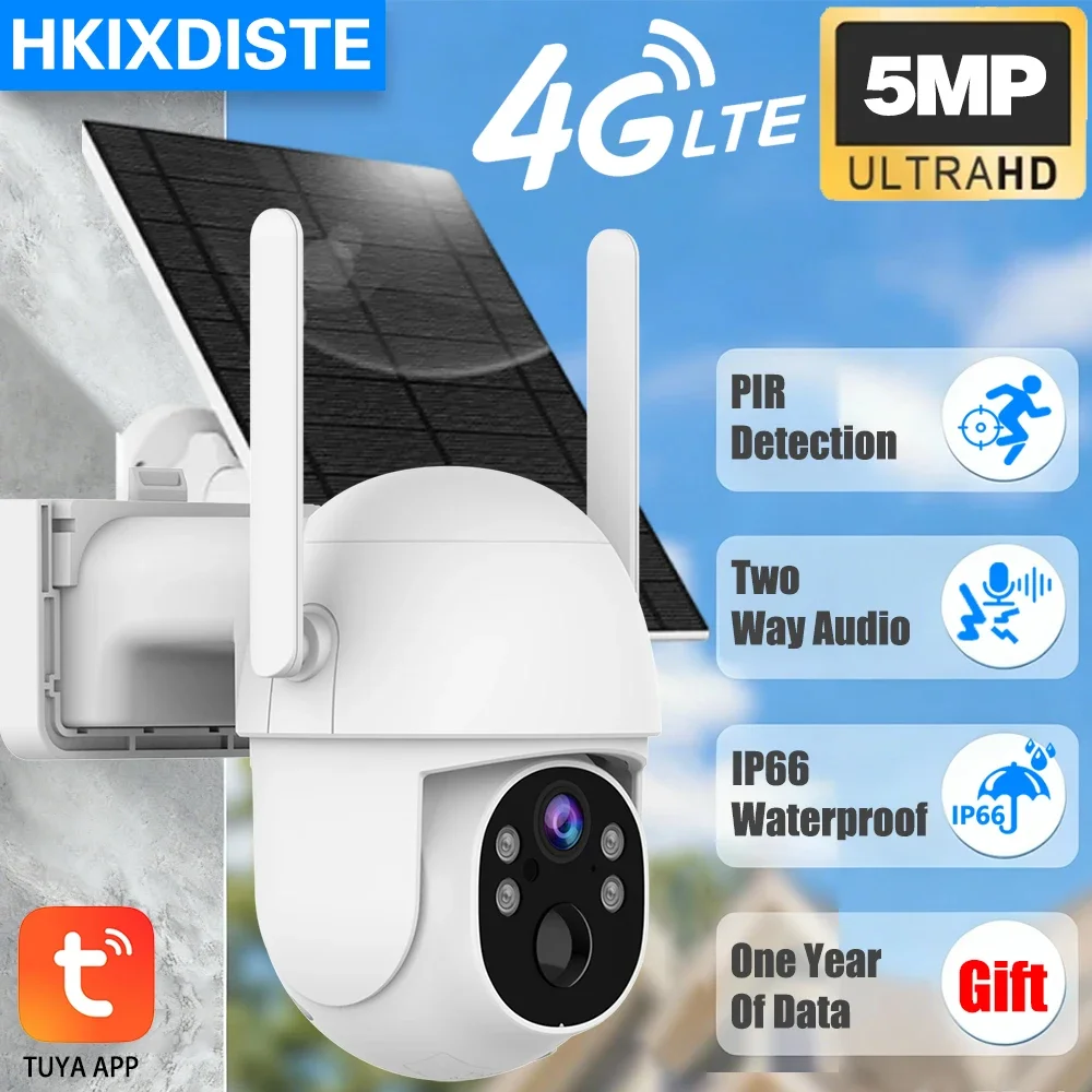 Умная камера видеонаблюдения Tuya 4G с годовым пакетом данных, 5 МП, солнечная, PTZ, IP66, водонепроницаемая, с PIR-датчиком, полноцветным ночным видением
Умная камера видеонаблюдения Tuya 4G с годовым пакетом данных, 5 МП, солнечная, PTZ, IP66, водонепроницаемая, с PIR-датчиком, полноцветным ночным видением