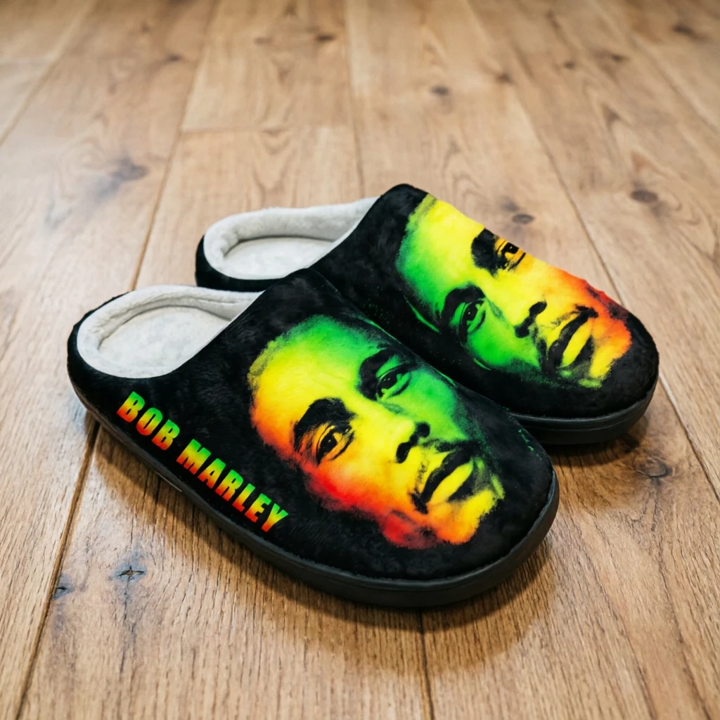 Bob Marley Warm Cotton Slides Unisex Custom Photo Print Plush Slippers Rasta Colors Winter Indoor Shoes For Fans
Bob Marley Warm Cotton Slides Unisex Custom Photo Print Plush Slippers Rasta Colors Winter Indoor Shoes For Fans