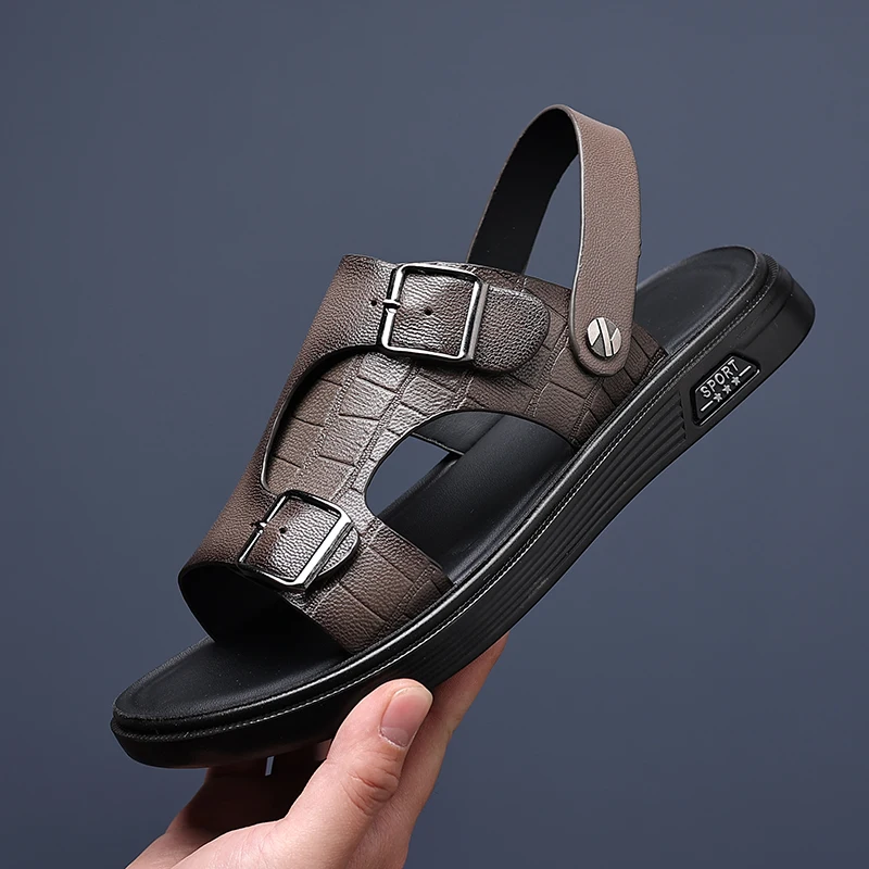Summer new first layer of sheepskin men's sandals leather air penetrable beach shoes casual leather flip-flops men's shoe JES009
Summer new first layer of sheepskin men's sandals leather air penetrable beach shoes casual leather flip-flops men's shoe JES009