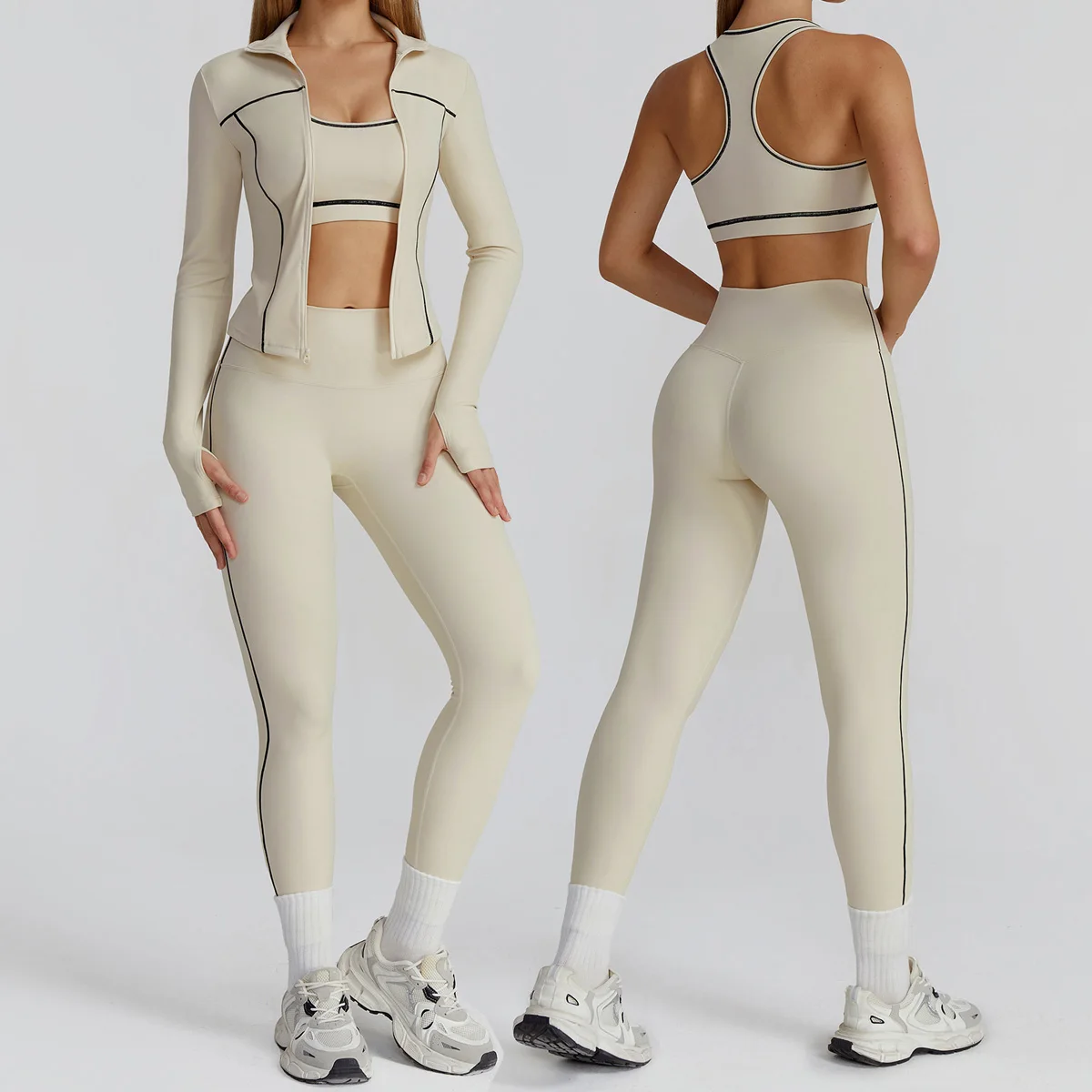 Yoga Set 2/3 Pieces Women Tracksuits Workout Sportswear Gym Clothing Fitness Long Sleeve Jacket High Waist Leggings Sports Suits
Yoga Set 2/3 Pieces Women Tracksuits Workout Sportswear Gym Clothing Fitness Long Sleeve Jacket High Waist Leggings Sports Suits