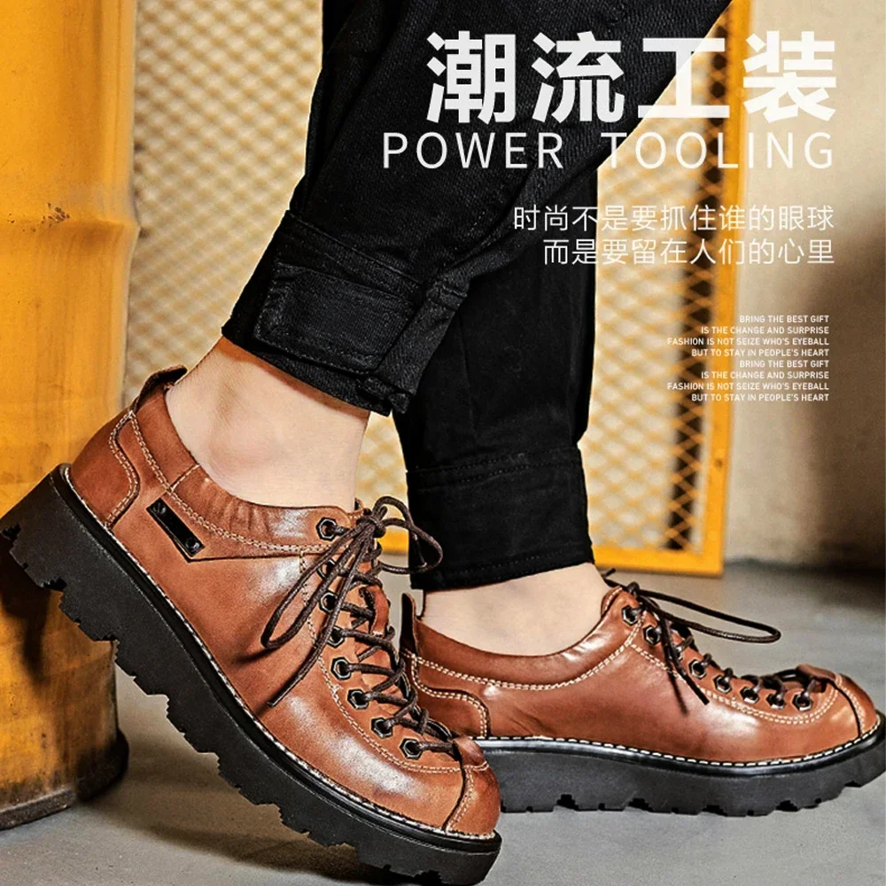 Fashion Genuine Leather Men's Loafers Lace-up Casual Leather Sneakers Dress Shoes Lightweight Comfortable Driving Walking Shoes
Fashion Genuine Leather Men's Loafers Lace-up Casual Leather Sneakers Dress Shoes Lightweight Comfortable Driving Walking Shoes