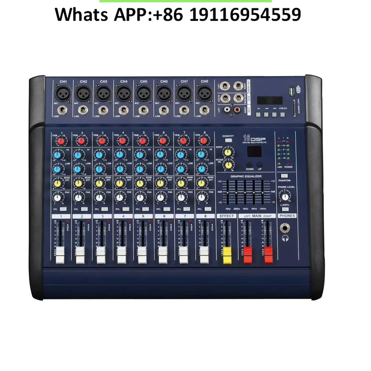 High-power new wireless microphone mixer with power amplifier high-power wedding meeting
High-power new wireless microphone mixer with power amplifier high-power wedding meeting