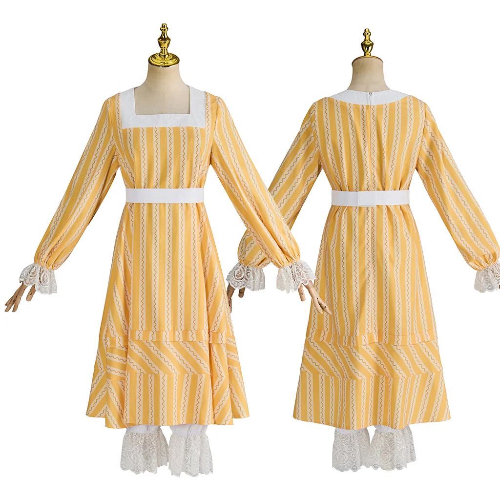 Women Medieval Victorian Yellow Dress Adult Girl School Casual Dress Sweet Waist Trimming Midi Dress Halloween
Women Medieval Victorian Yellow Dress Adult Girl School Casual Dress Sweet Waist Trimming Midi Dress Halloween