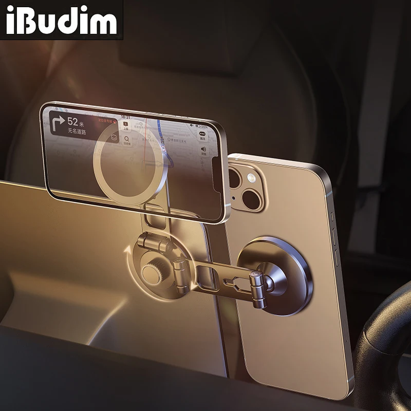Universal Dashboard Car Mount Magnetic Phone Holder for Car Display Screen Foldable Aluminum Alloy Car Stand for iPhone MagSafe
Universal Dashboard Car Mount Magnetic Phone Holder for Car Display Screen Foldable Aluminum Alloy Car Stand for iPhone MagSafe