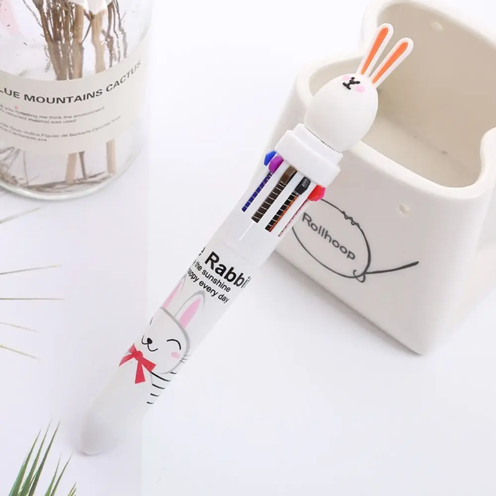 10-цветная шариковая ручка прессового типа, десятицветная ручка для подписи Kawaii, гладкая ручка для письма, нейтральная ручка с героями мультфильмов, студенческие канцелярские принадлежности 
10-цветная шариковая ручка прессового типа, десятицветная ручка для подписи Kawaii, гладкая ручка для письма, нейтральная ручка с героями мультфильмов, студенческие канцелярские принадлежности