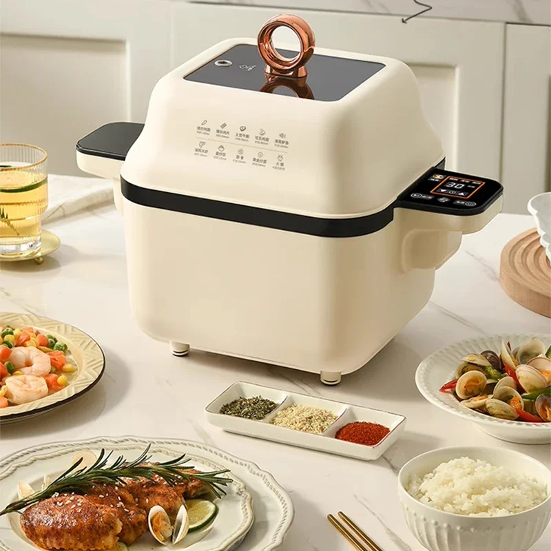 Automatic Cooking Robot Fully Automatic Rotating Stir Fry Smart Home Lazy Pot Fried Rice Machine Multifunctional 220V