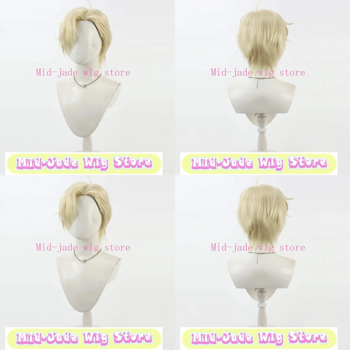 Wig Pale Yellow Short Hair Roots High Temperature Fiber for Carnival Night Party for Comic-con Stage Performance
Wig Pale Yellow Short Hair Roots High Temperature Fiber for Carnival Night Party for Comic-con Stage Performance