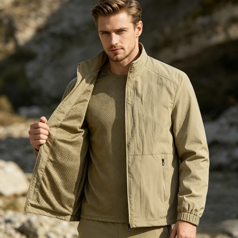 Spring and Summer Jacket for Men's Plus Size 6XL 7XL 8XL Hoodless Stand-up Collar Jacket Outdoor Leisure Mountaineering Jacket
Spring and Summer Jacket for Men's Plus Size 6XL 7XL 8XL Hoodless Stand-up Collar Jacket Outdoor Leisure Mountaineering Jacket