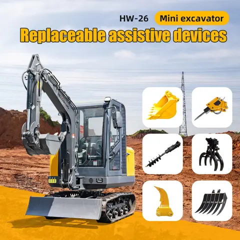 Mini Hydraulic Excavator Crawler Excavator 2.5ton Mini Excavators Construction Machinery Euro5 Kubota Engine Custom Diesel Pelle