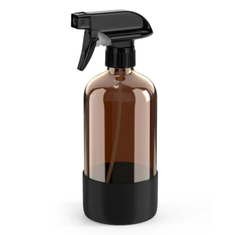 Amber Glass Spray Bottle with Silicone Sleeve Protection, Refillable Spray Bottles for Cleaning Solutions, Plants, Aromatherapy
Amber Glass Spray Bottle with Silicone Sleeve Protection, Refillable Spray Bottles for Cleaning Solutions, Plants, Aromatherapy