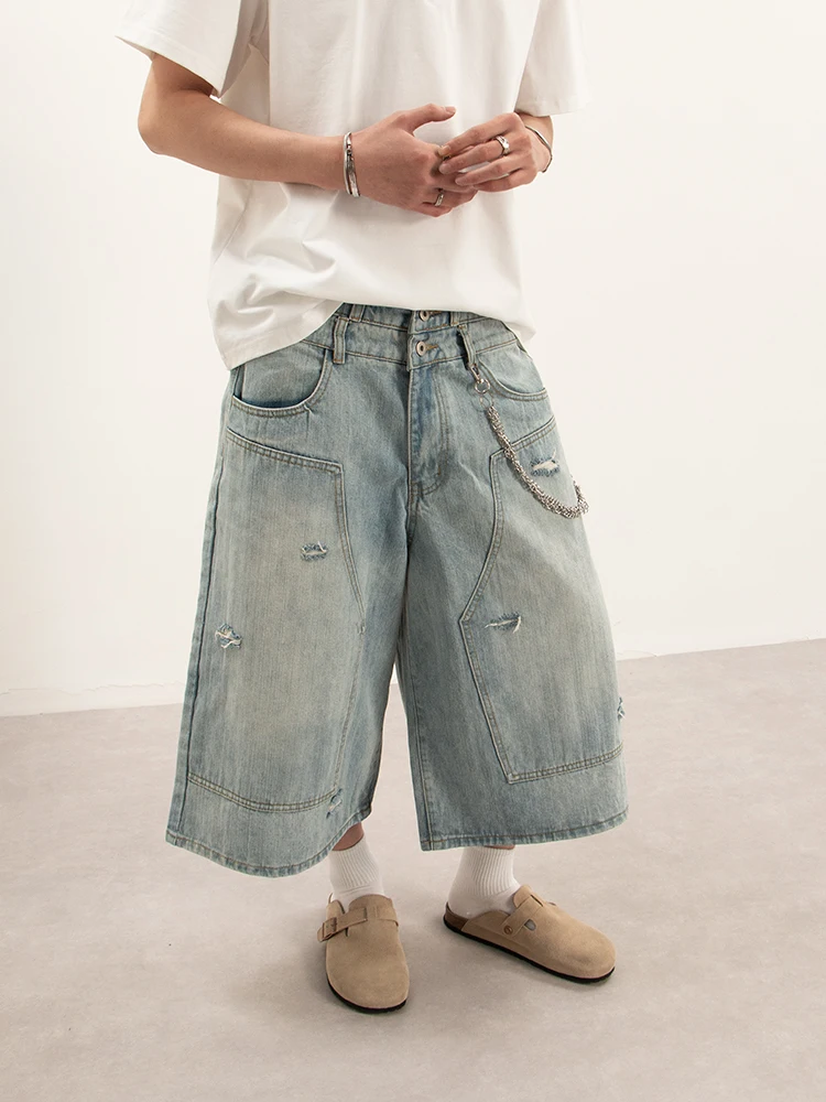 Retro American Vintage Distred Wide Leg Jeans Casual Loose Fit Men's Women's Seven-Foot orts Straight Tube Jeans
Retro American Vintage Distred Wide Leg Jeans Casual Loose Fit Men's Women's Seven-Foot orts Straight Tube Jeans