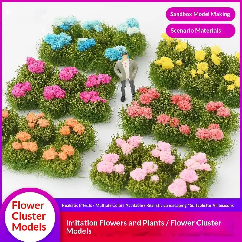 6Pcs/set Miniature Flower Cluster Model Artificial Bush Plants For Diorama Sand Table Train Railroad Garden Scene Decoration
6Pcs/set Miniature Flower Cluster Model Artificial Bush Plants For Diorama Sand Table Train Railroad Garden Scene Decoration