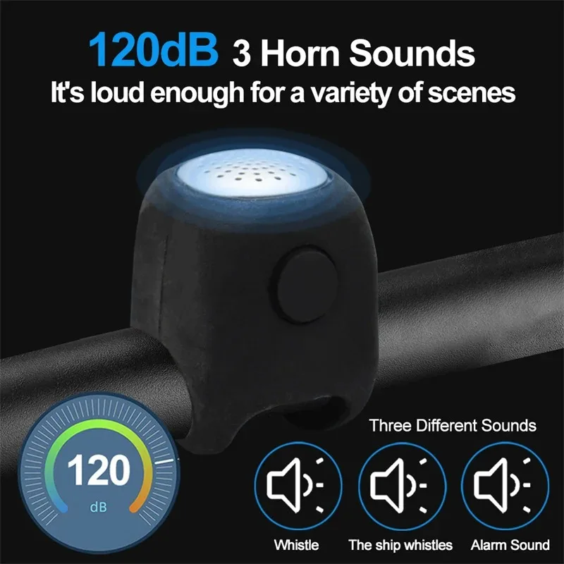 Electric Bicycle Bell Bike Horn 3 Sound Mode Motorcycle Warning Horn MTB Road Cycling Handlebar Bells Loud Bell for Safe Riding
Electric Bicycle Bell Bike Horn 3 Sound Mode Motorcycle Warning Horn MTB Road Cycling Handlebar Bells Loud Bell for Safe Riding