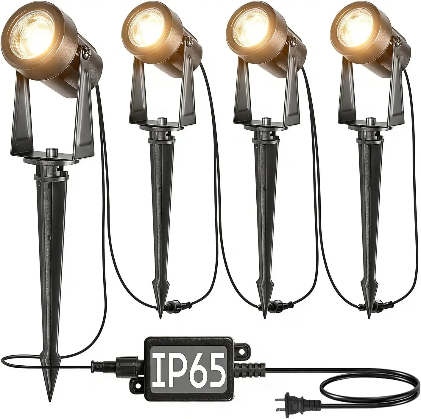 Outdoor Landscape Lighting, 4 Pack Outdoor Spot Lights with Transformer for Yard, Plant, Lawn,Garden, Fence Use, IP65 Waterproof
Outdoor Landscape Lighting, 4 Pack Outdoor Spot Lights with Transformer for Yard, Plant, Lawn,Garden, Fence Use, IP65 Waterproof