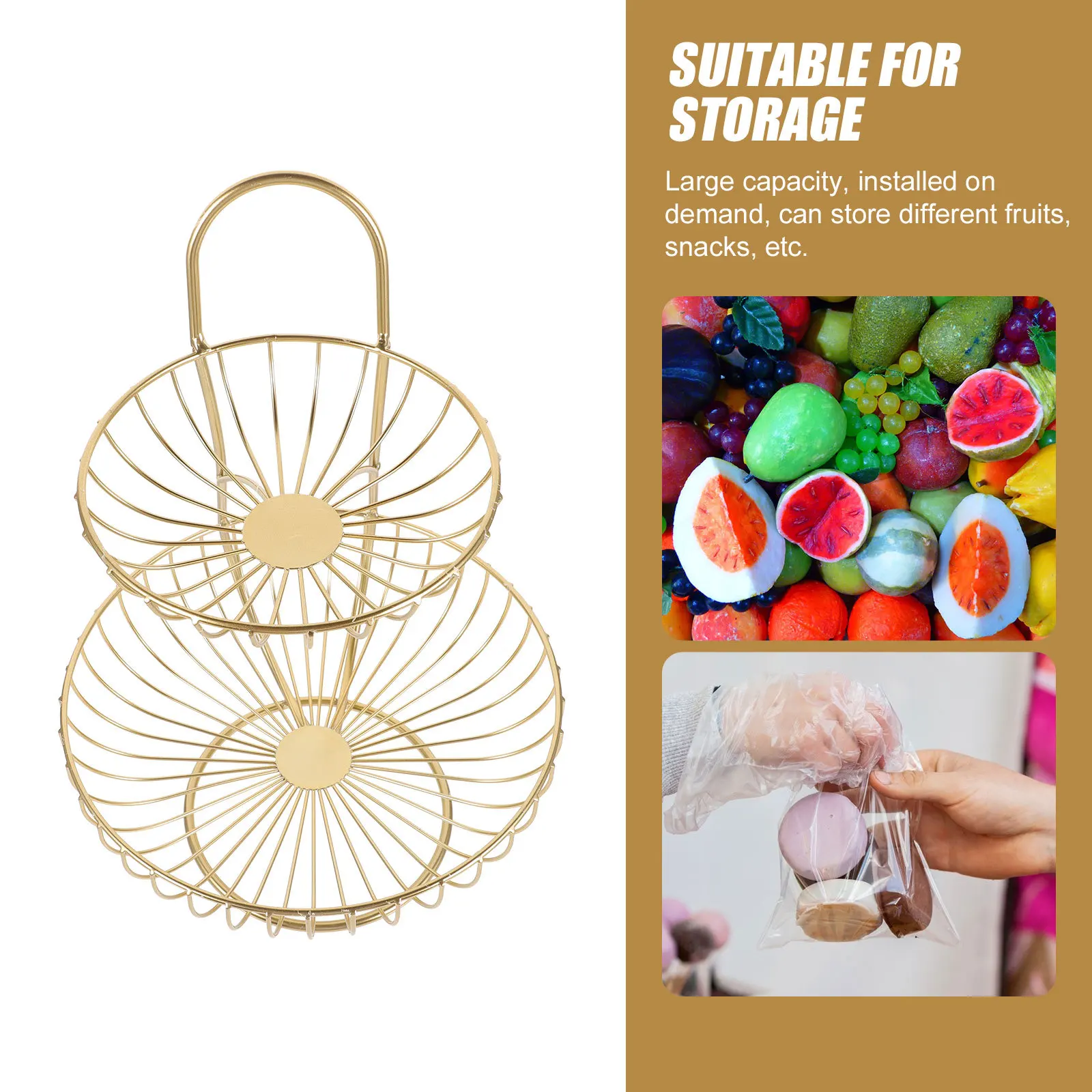 1Pcs Iron Art Storage Basket Multi Purpose Double Tier Basket for Home Hotel Shop Fruit Snack Sundries Container Decorative
1Pcs Iron Art Storage Basket Multi Purpose Double Tier Basket for Home Hotel Shop Fruit Snack Sundries Container Decorative