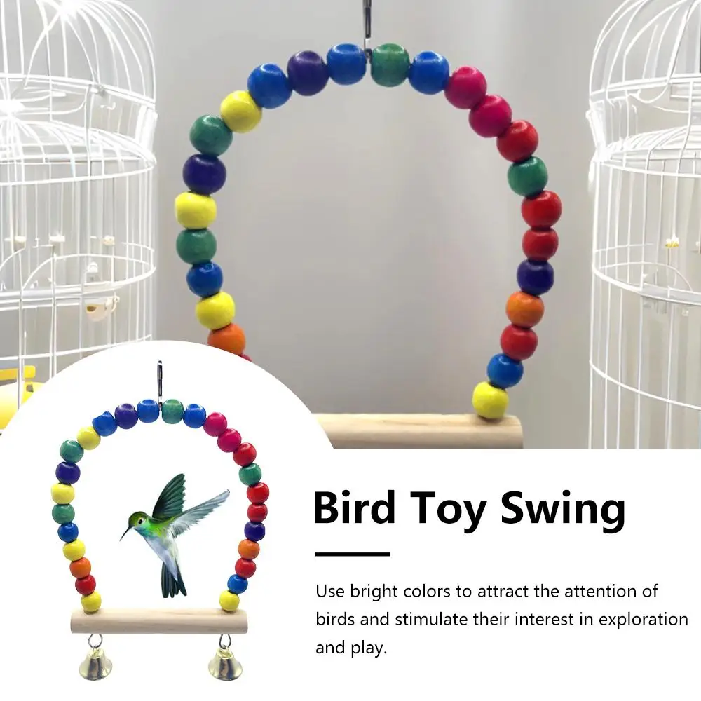 Bird Toy Swing Wooden Colorful Swing Ladder Climbing Parrot Beads Wooden Pole Ladder Shape Toy Station J0Q5
Bird Toy Swing Wooden Colorful Swing Ladder Climbing Parrot Beads Wooden Pole Ladder Shape Toy Station J0Q5