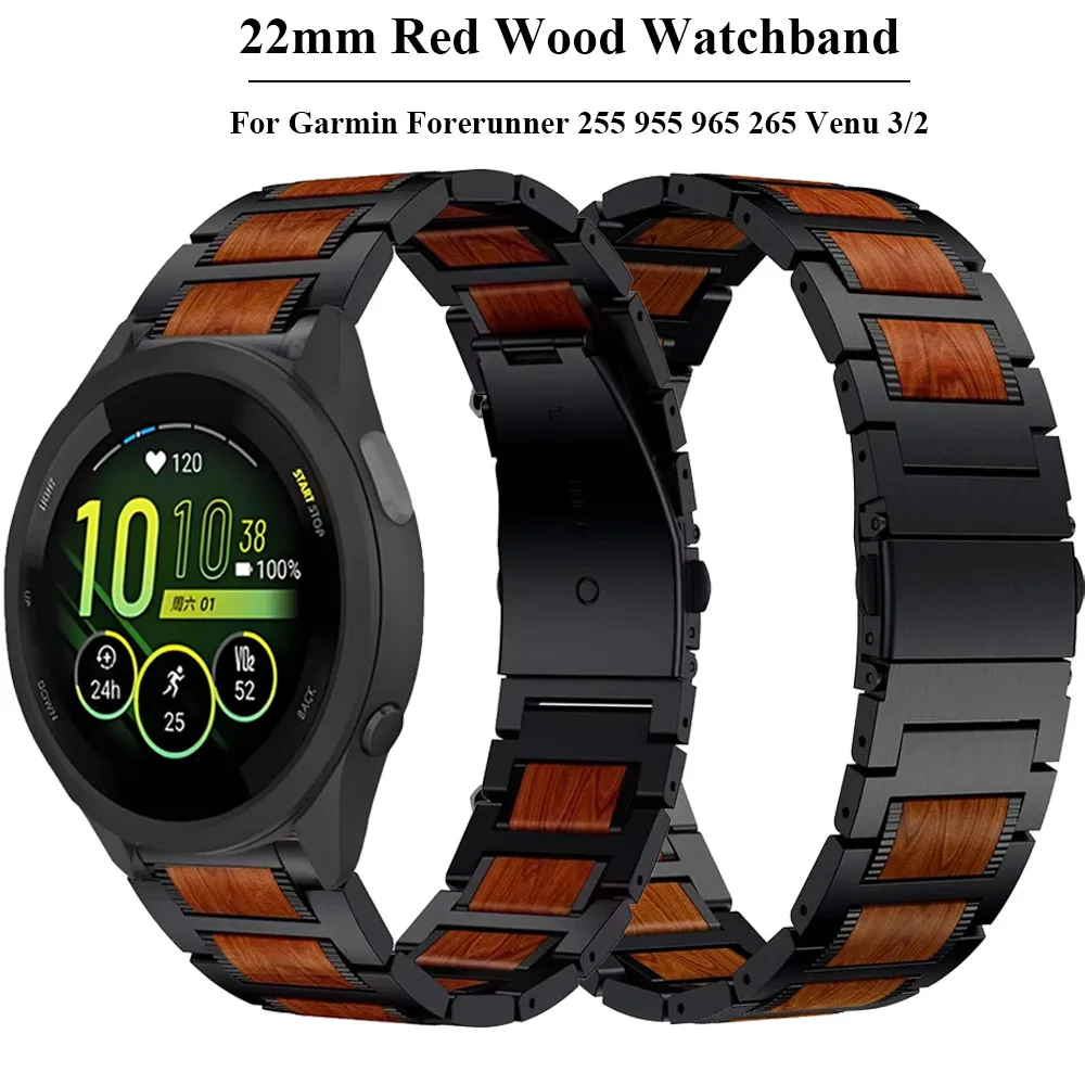 22mm Rosewood+Metal Strap For Garmin Forerunner 965 265 255 265 970 570 Stainless Steel Bracelet For Garmin Venu 4 3 2 Wristband
22mm Rosewood+Metal Strap For Garmin Forerunner 965 265 255 265 970 570 Stainless Steel Bracelet For Garmin Venu 4 3 2 Wristband