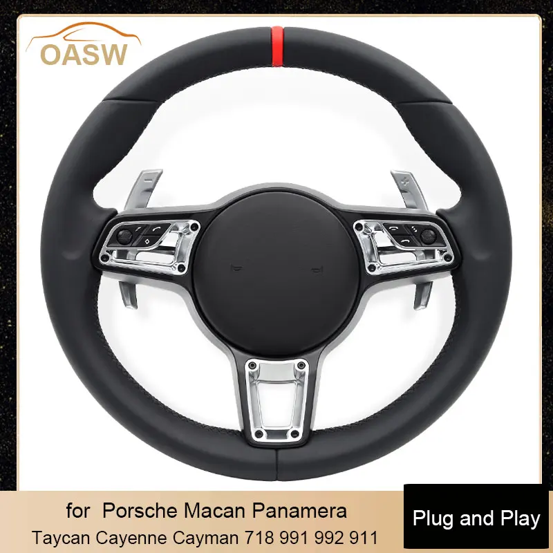 High Performance Steering Wheel with Red Stiching for Porsche Macan Panamera Taycan Cayenne Cayman 718 991 992 911 OEM Any Color
High Performance Steering Wheel with Red Stiching for Porsche Macan Panamera Taycan Cayenne Cayman 718 991 992 911 OEM Any Color