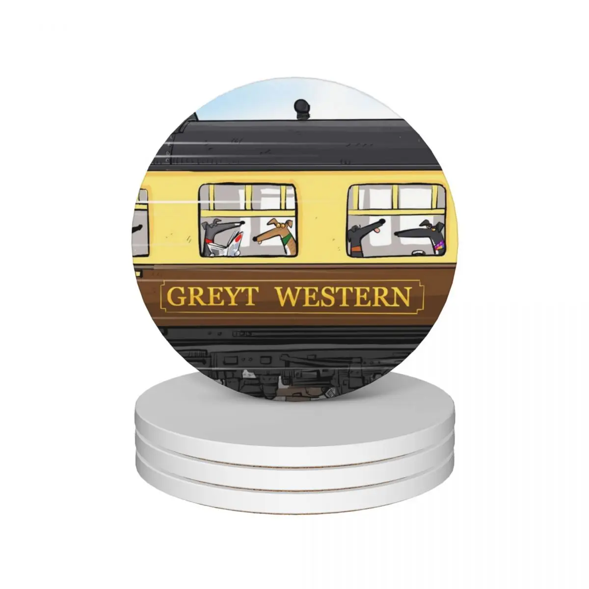 Greyt Western Ceramic Coasters (Set of 4) coffee pot cute kitchen white Coasters
Greyt Western Ceramic Coasters (Set of 4) coffee pot cute kitchen white Coasters