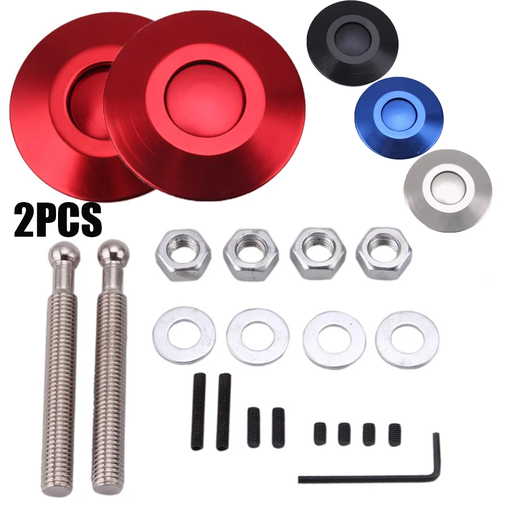 2Pcs 62mm/2.44" Universal Push Button Billet Hood Pins Lock Clip Kit Quick Release Latch for Car Front Bumper Engine Bonnet
2Pcs 62mm/2.44" Universal Push Button Billet Hood Pins Lock Clip Kit Quick Release Latch for Car Front Bumper Engine Bonnet